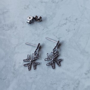 Vintage Silver Filigree Earrings, Hook Earrings, Earrings, Silver Earrings, unworn