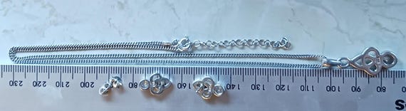 Vintage Sterling Silver Set, Vintage Pendant & Earring Set, Sterling Silver Jewellery Set, Celtic Jewellery Set, Celtic Knot Earring Set View 6