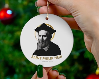 Christmas Gift Ornament Saintly Saint Philip Neri Catholic Ornament Gifted Catholic Present Tree Ornament Oratory Schools Saint Ornament