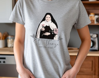Santa Teresa, Camiseta de Santa Teresa, Juvenil, Regalo religioso, Camiseta de mujer, Camiseta estética, Ropa católica, Regalo, Regalo, Católico