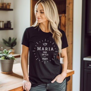 Camiseta De Mujer, Mamá Católica, Spanish Marian Shirt, Maria Shirt, Religious Gift, Men Catholic Shirt, aesthetic t shirt, Catholic Apparel