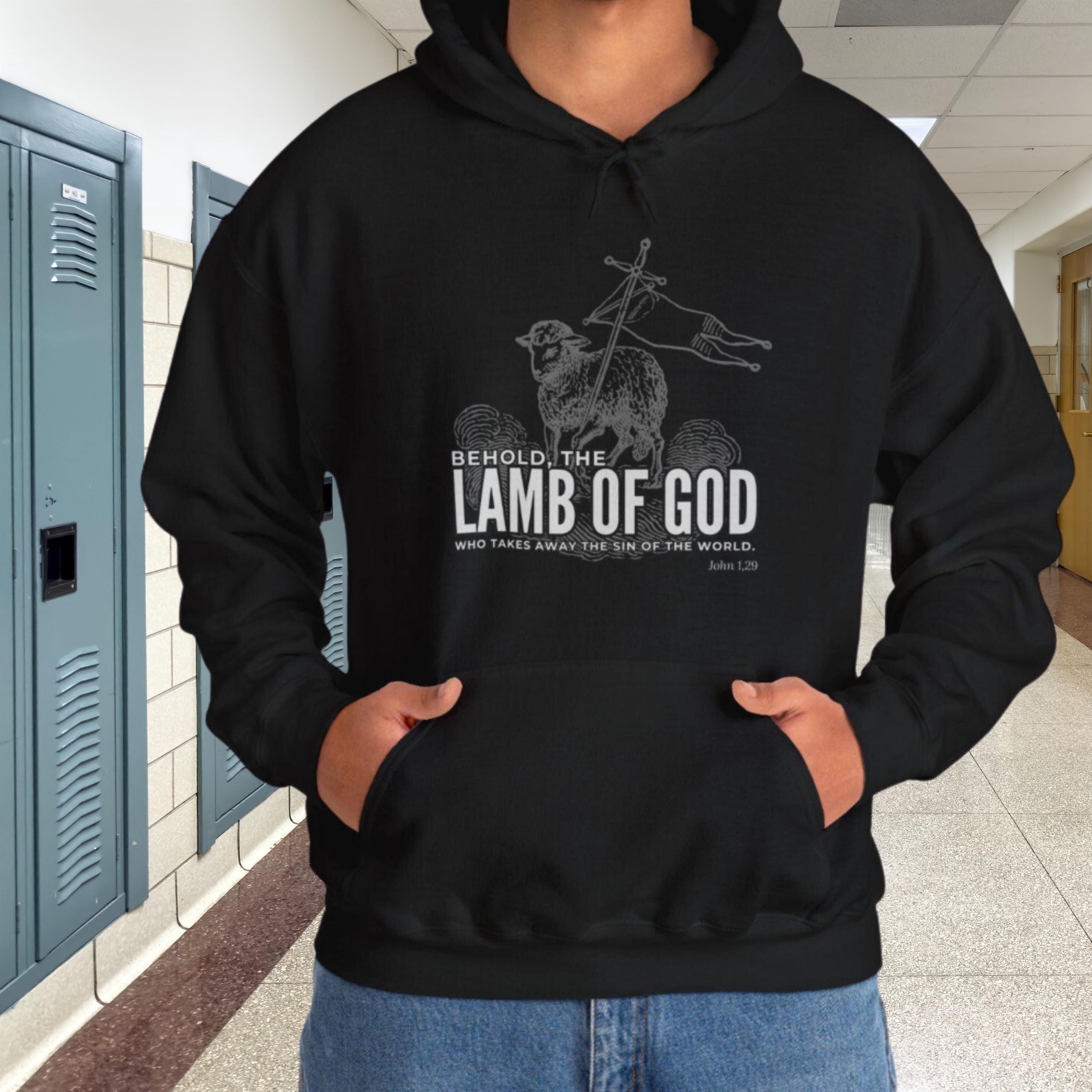Lamb of God Hoodie Sweatshirt - Faith Catholic Gift Lamb of God Hoodie Sweatshirt - Faith Catholic Gift