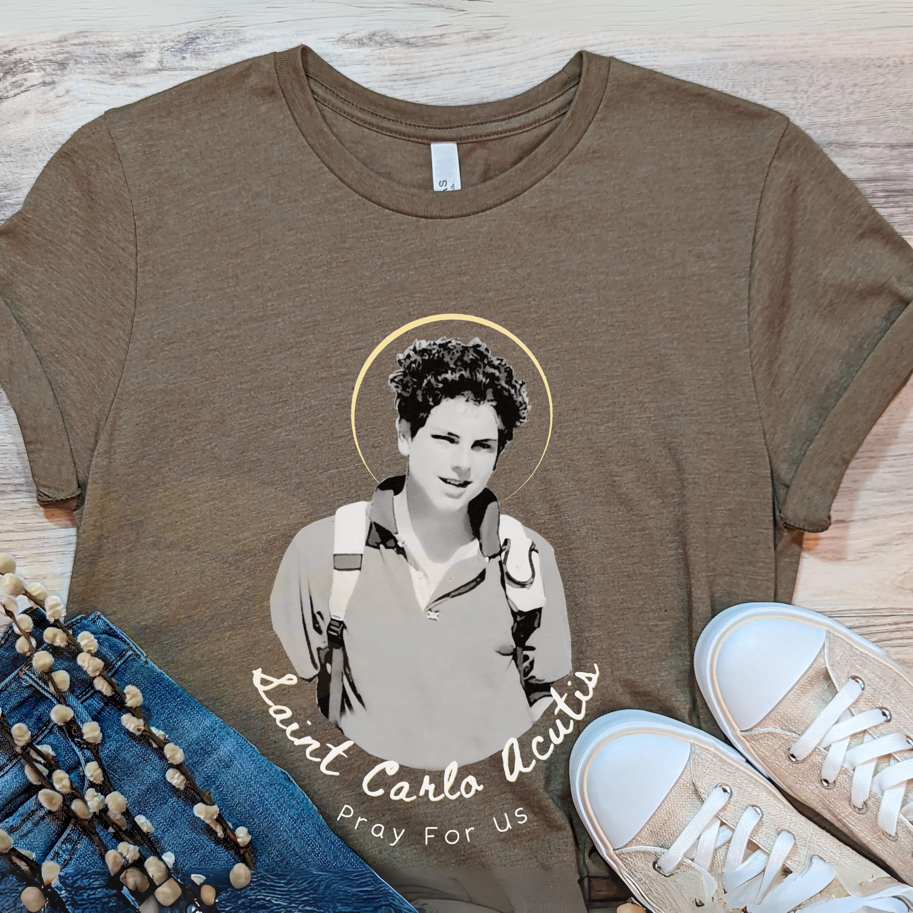 Camiseta de San Carlo Acutis, Día de Todos los Santos, Camiseta unisex, Camiseta de oración, Camiseta de Acutis, Día de los Santos, Carlos Acutis, San T