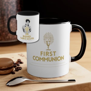 First Communion Mug - Blessed Carlo Acutis and First Communion Mug An Ideal gift for 1st Holy Communion or Confirmation. Great for Godparent