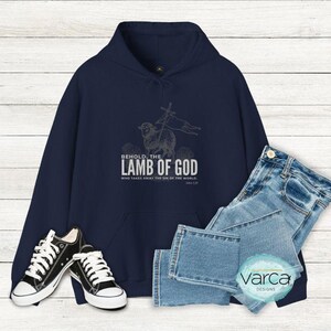 Lamb of God Hoodie Sweatshirt - Faith Catholic Gift Lamb of God Hoodie Sweatshirt - Faith Catholic Gift