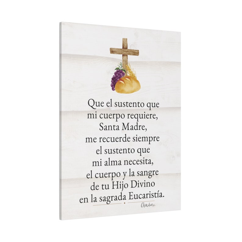 Oración De Bendición De Los Alimentos En Canva -ideal Para Colgar En El ...