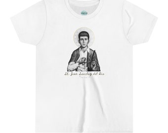 Saint Jose Sanchez del Rio Youth Size Shirt - San Joselito Tee Mexican Cristero Martyr Great First Communion or Confirmation Gift for teens