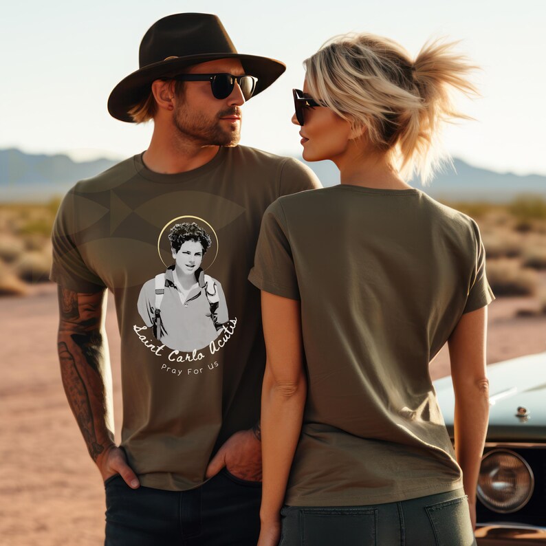 Camiseta de San Carlo Acutis, Día de Todos los Santos, Camiseta unisex, Camiseta de oración, Camiseta de Acutis, Día de los Santos, Carlos Acutis, San T imagen 10