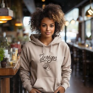 Brown color hoodie top