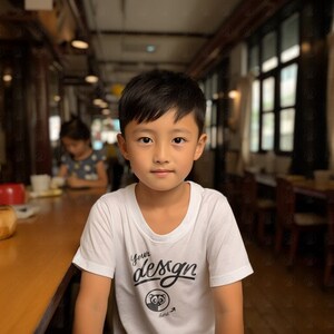 Asian Boy Mockup, White T Shirt Mockup, Kids Mockup, Boy Mockup, Japanese Boy Mockups, Children White T Shirt Mock up, White T Shirt For Boy