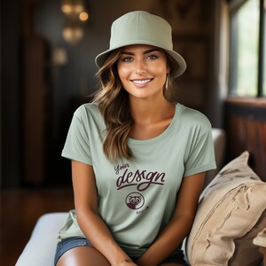 Sage T Shirt Mockup, Woman&#39;s Shirt Mockup, Sage Color Woman T-Shirt Mockup, Bella Canvas T-Shirt, Women&#39;s Tee Mock, Sage Shirt Woman Mockup