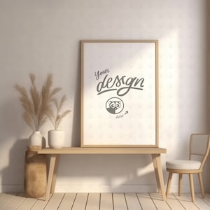 Boho Frame Mockup, Mock Up Wall Art, Styled Frame Mock up, Instant Download Mockup, Art Frame Mockup