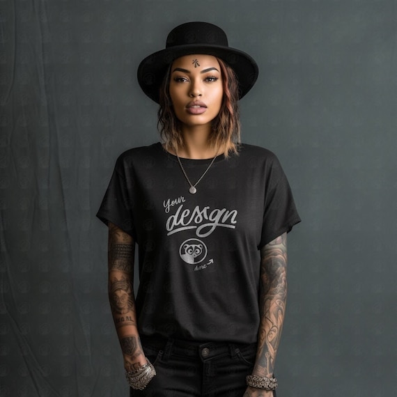 Black shirt model sale