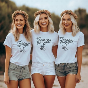 Bridesmaids Mockup, Group T Shirt Mockup, Lifestyle mockup, Bridal Party T shirt Mock, Bachelorette Party T Shirt Mockup, White Shirt Mockup