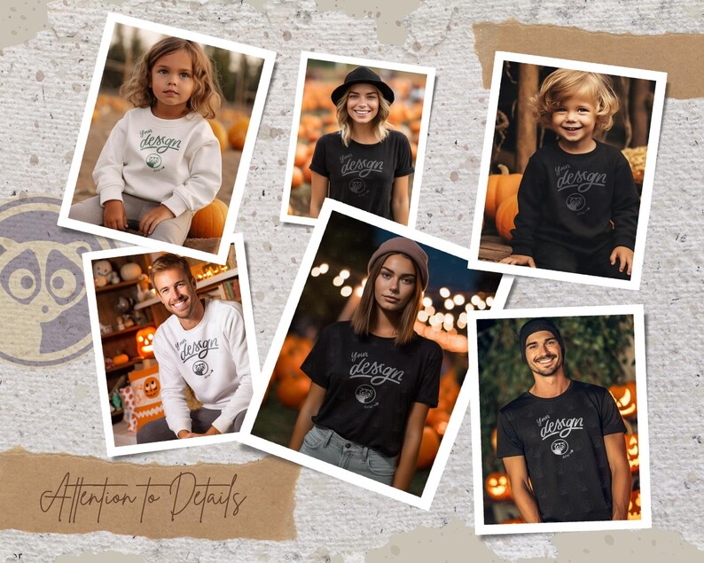 Halloween Mockup Bundle, T-Shirt Mockup Bundle Halloween Theme, Pumpkin Mockup, Men And Women T shirt Mockup Bundle
