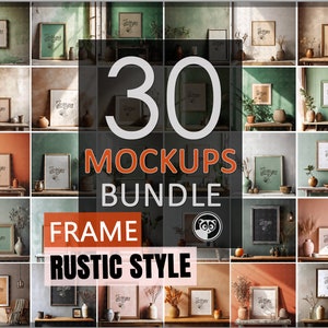Rustic Frame Mockup Bundle, Home Interior Mockups, Stock photo Frames Mock Ups, Art Work Mock Up, Rustic Chic Mock Up, Frame Mockups Bundle
