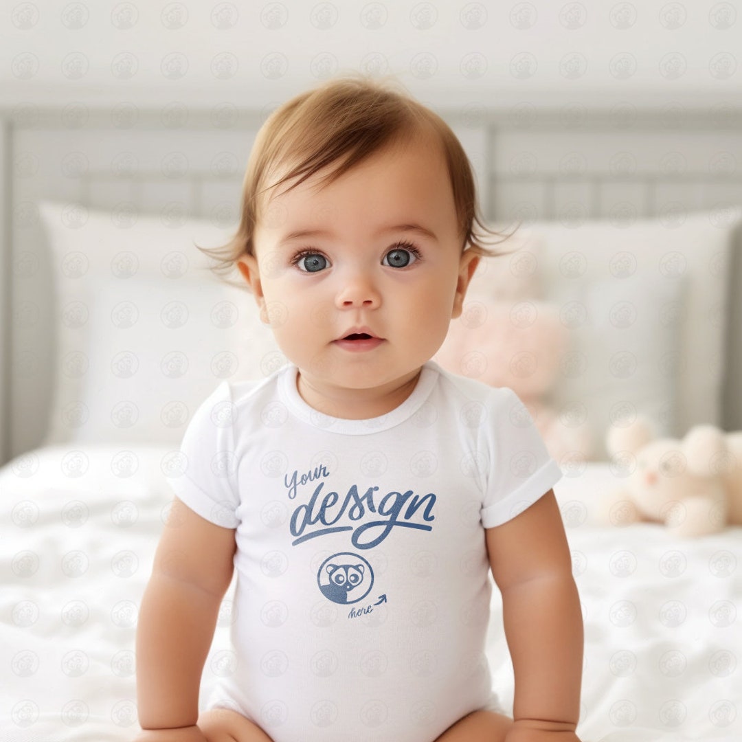 Adorable Baby White T Shirt Mockup Baby Mockup Kid's Etsy