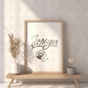 Wood Frame Mockup, Mockup Frame, Picture Frame Mockup, Photo Frame Mockup, Boho Frame Mockup, Mock Up Wall Art, Waiting Room Mock up