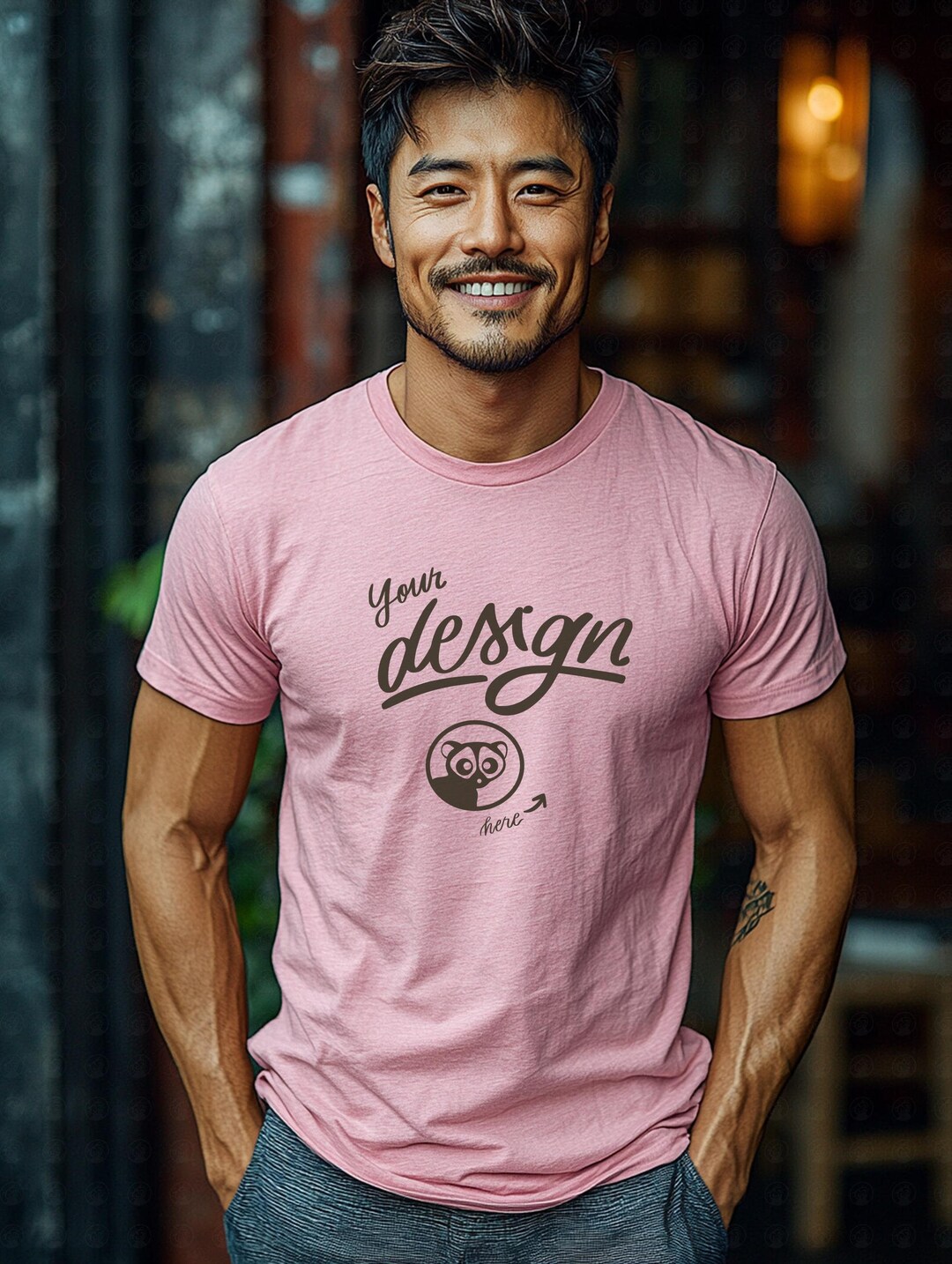Manly Tee - Hot Pink