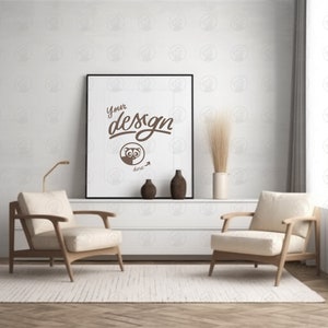 Wood Frame Mockup, Mockup Frame, Picture Frame Mockup, Photo Frame Mockup, Boho Frame Mockup, Mock Up Wall Art, Waiting Room Mock up