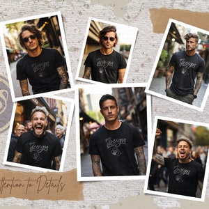 Street Vibe Men Mockup Bundle, Black T-Shirt Male Mockups Bundle, Tattooed Man Mockup, Manly Mockup Bundle, Hipster Mockup, Alternative Men