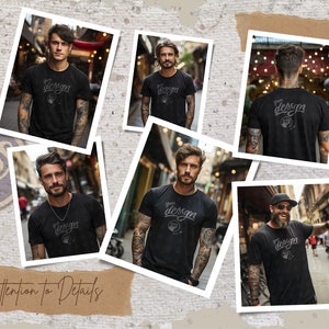 Street Vibe Men Mockup Bundle, Black T-Shirt Male Mockups Bundle, Tattooed Man Mockup, Manly Mockup Bundle, Hipster Mockup, Alternative Men