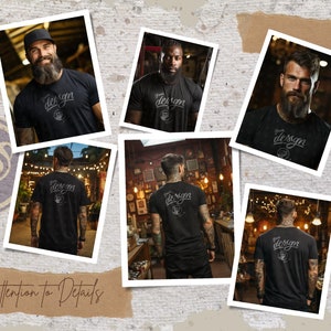 Street Vibe Men Mockup Bundle, Black T-Shirt Male Mockups Bundle, Tattooed Man Mockup, Manly Mockup Bundle, Hipster Mockup, Alternative Men