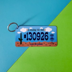 Desert Cactus Disc Golf Keychain Personalized | PDGA | Disc Golf Gift | Frisbee Golf Keychain | Disc Golf Bag Keychain | Sports Lover Gift
