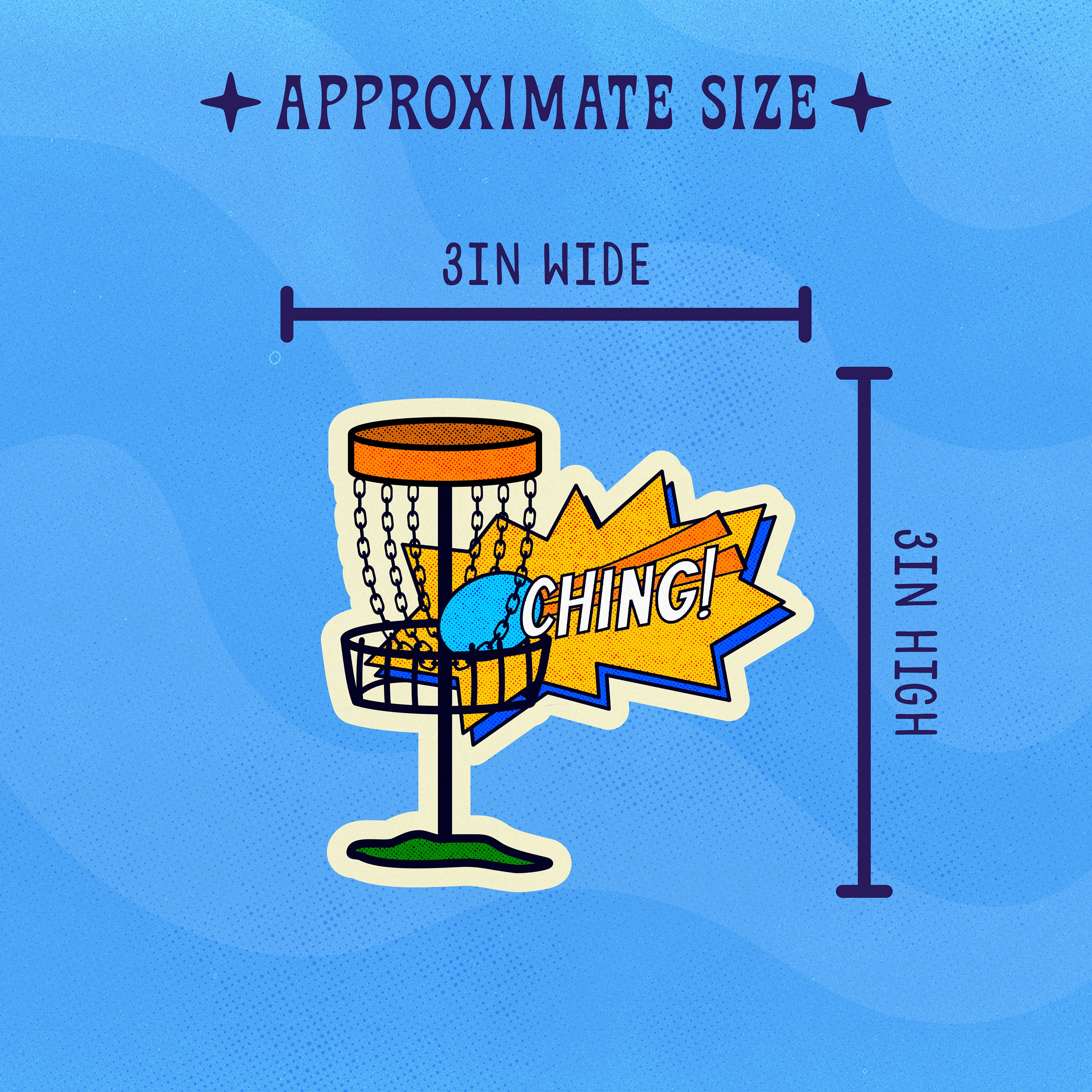 Ching Comic Disc Golf Sticker | Waterproof Sport Gift | Frisbee Golf ...