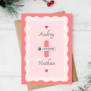 Carte Saint-Valentin avec code spotify personnalisé