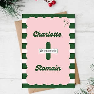 Carte Saint-Valentin avec code spotify personnalisé