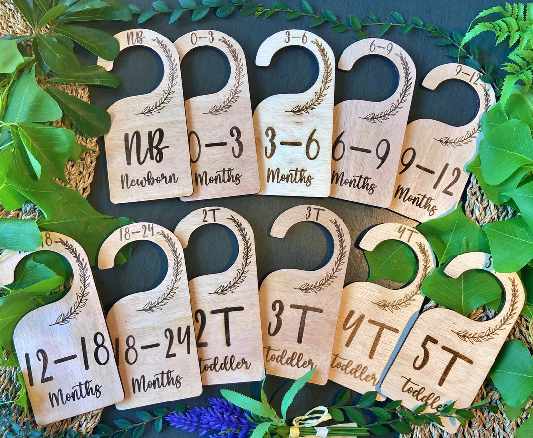 Baby Closet Dividers Wooden Baby Gifts Clothes Size Markers for Babies