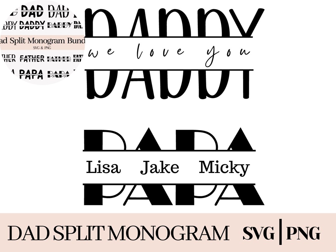 Dad SVG Dad Monogram Svg Father Svg Father’s Day SVG - Etsy