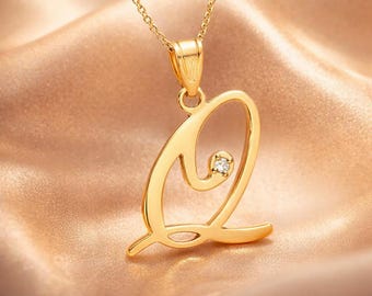Letter Q Necklace | Initials Necklace