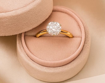 Round Solitaire Ring | Lab Diamond Ring