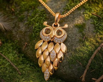 Owl Pendant Necklace | Whimsical Owl Gifts | Witchy Jewelry