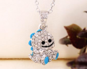 Baby Dinosaur Necklace | Kawaii Jewelry | Gift for Toddler