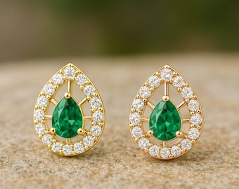 Emerald Earrings | Teardrop Earrings