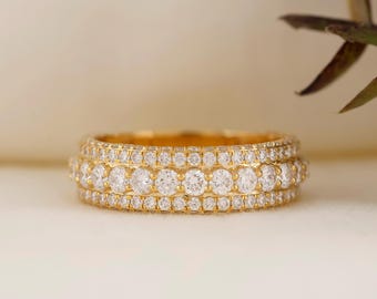Half Eternity Band Ring | Diamond Wedding Band