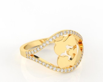 Diamond Mama Ring | Mother Ring | Gift for New Mom