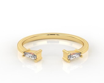 Trillion Diamond Toe Ring | Silver Open Toe Ring | Dainty Beach Jewelry