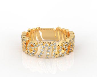 Gold Diamond Mom Ring | Push Present