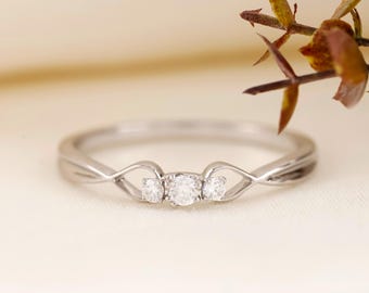 Dainty Promise Ring for Her | 925 Silver Self Love ring