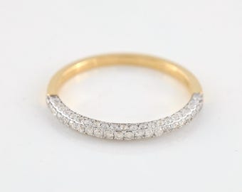 Dainty Diamond Ring | Half Eternity Band
