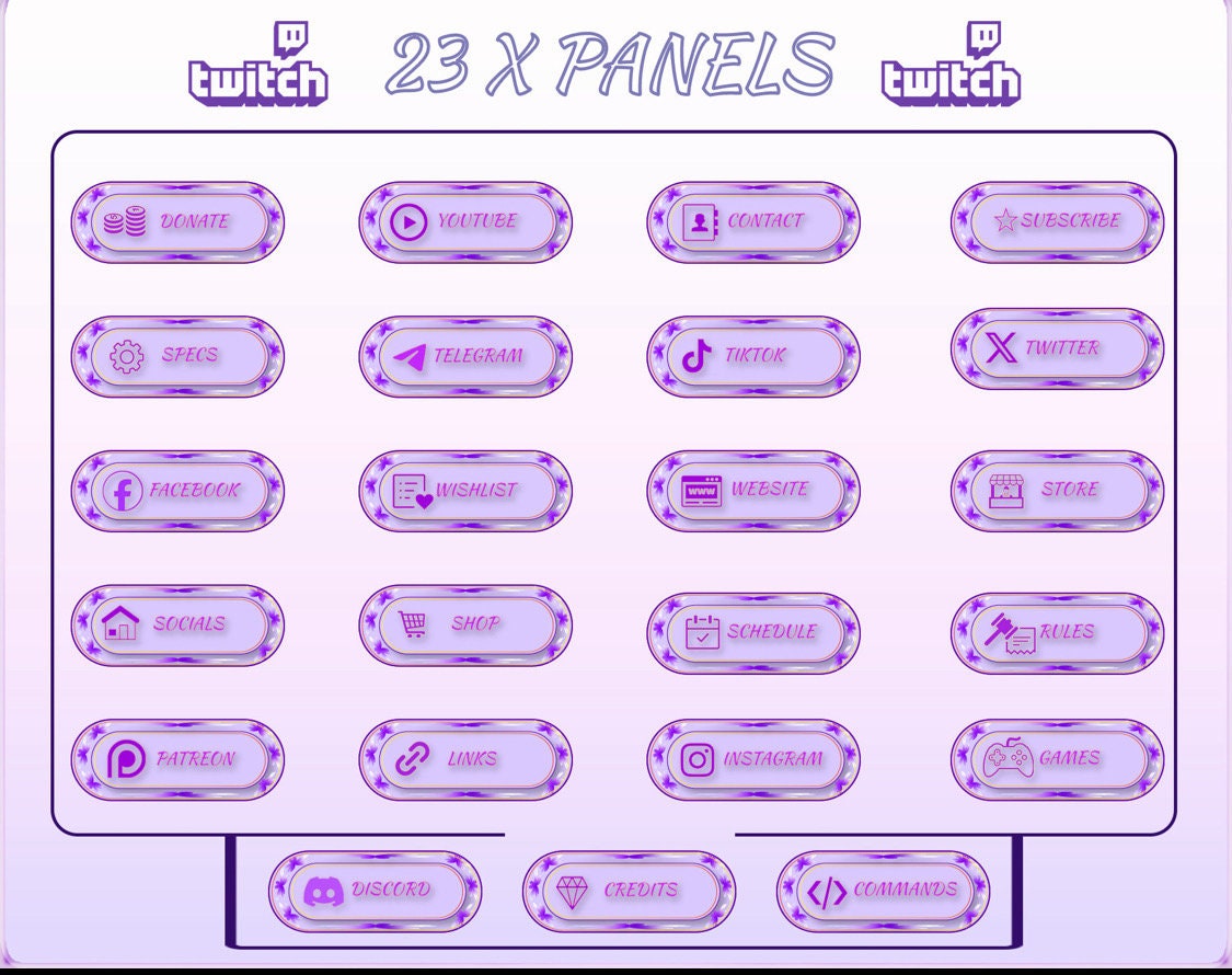 Aesthetic Twitch Panels / Twitch Panel Designs / Aesthetic Twitch