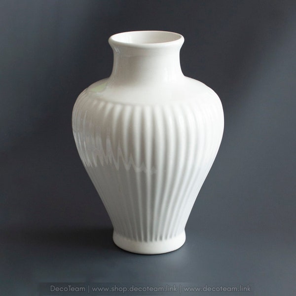 Royal Delft - Porceleyne Fles - White Delft - Vase côtelé de qualité haut de gamme, taille XL. Bonne condition.