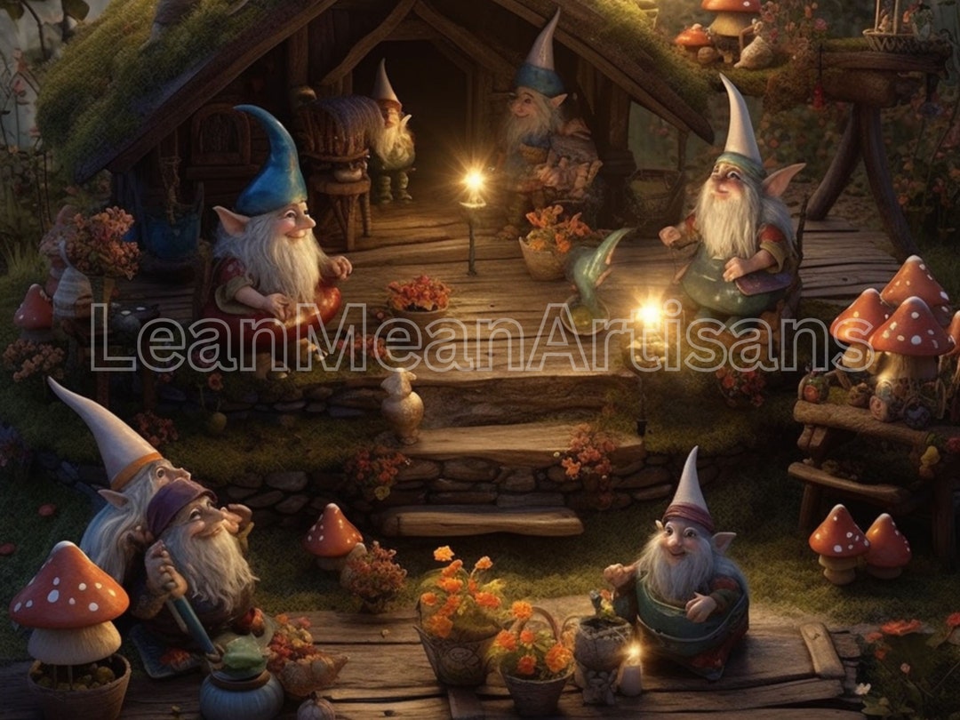 Christmas Gnomes Prints PNG Digital Art Collection Instant Download A ...