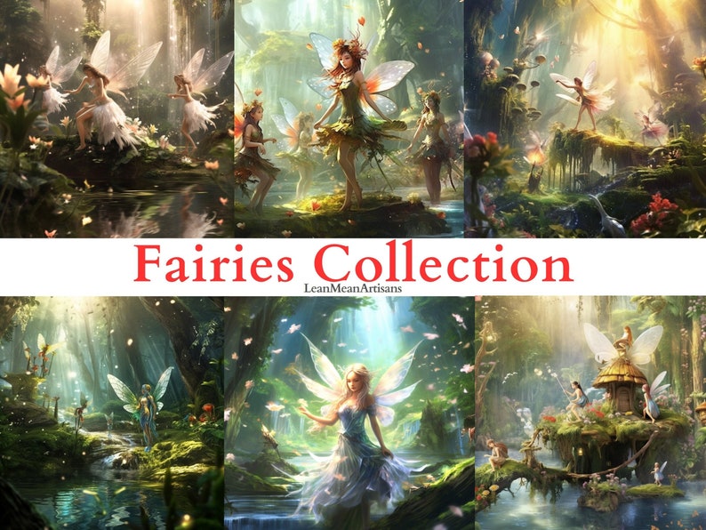 Fairys With Colorful Seen Forest Art Png Digital Art Prits Collection ...