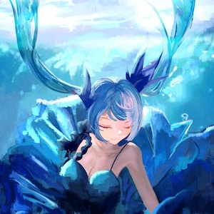 Miku Deep Sea Girl Print Hatsune Miku Vocaloid