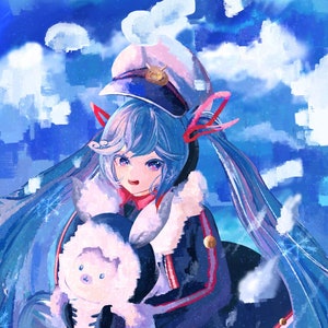 Snow Miku 2022 Stampa Hatsune Miku Vocaloid